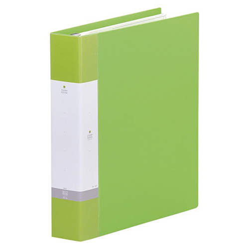 リヒトラブ　Ｇ３８０６－６　クリヤーブック　Ａ４Ｓ　４５Ｐ　黄緑