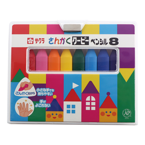 サクラクレパス　ＦＹＬ８　さんかくクーピーペンシル　８色