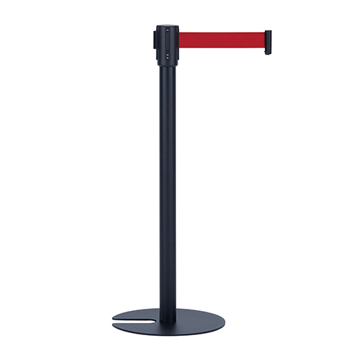 テラモト　ＳＵ－６６１－８０１－２　ベルトパーテーションスタンドＵＮブラック