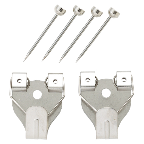 大額　Ｆ－４００２　ステンレスセフティＸフック　中　２本針