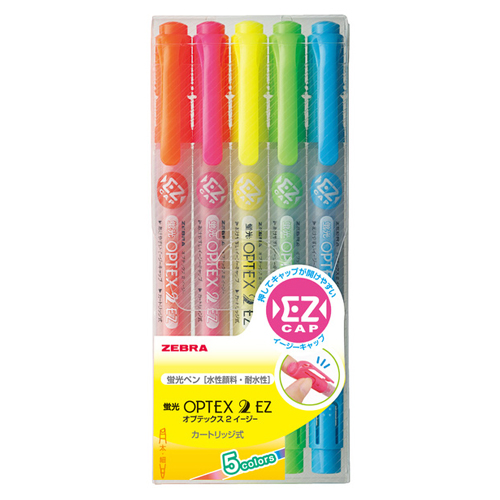 ゼブラ　ＷＫＴ１１－５Ｃ　蛍光オプテックス２－ＥＺ　５色セット