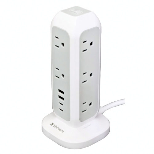 バーベイタム　３２２５０　タワー型電源タップ１１個口