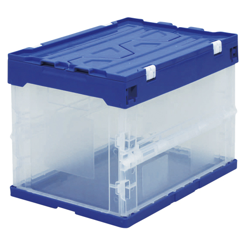 アイリスオーヤマ　ＨＤＯＨ－２０Ｌブルー／クリア　ハード折りたたみコンテナフタ一体型２０Ｌ