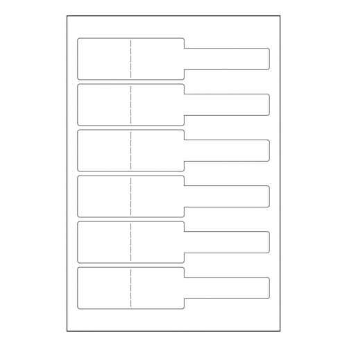 ササガワ　２４－２００１　プリンター対応識別用ケーブルラベルワイド
