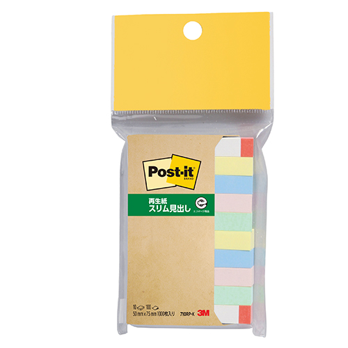 スリーエム　７１０ＲＰ－Ｋ　ポストイット　スリム見出し　混色