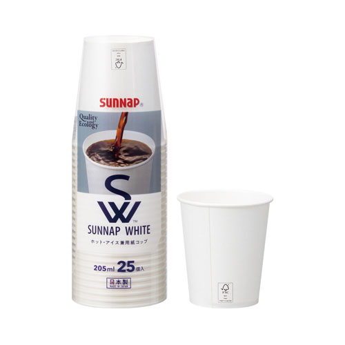 サンナップ　Ｃ２０２５ＳＮＰ　ＳＷペーパーカップ　２０５ｍｌ　２５個入