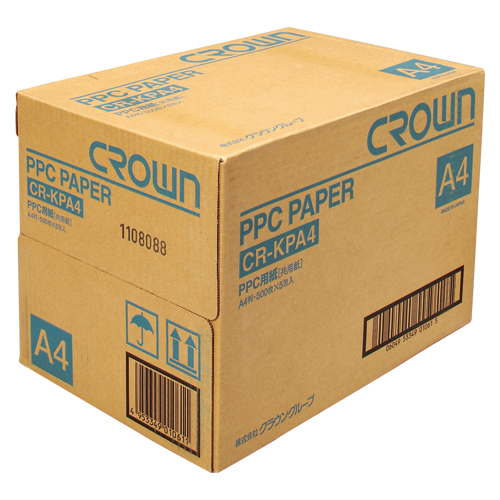 クラウン　ＣＲ－ＫＰＡ４－Ｗ　ＰＰＣ用紙　Ａ４　　【５冊入】