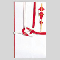 マルアイ　キ－１１４　祝金封　赤白７本結切　短冊入