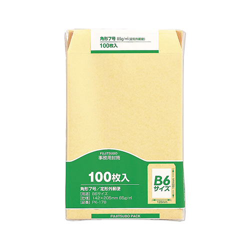 マルアイ　ＰＫ－１７８　クラフト封筒　角７　８５ｇ　１００枚入