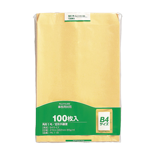 マルアイ　ＰＫ－１１８　クラフト封筒　角１　８５ｇ　１００枚入