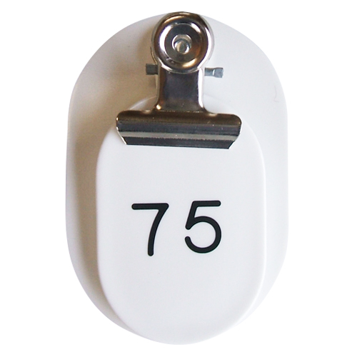 クラウン　ＣＲ－ＰＹ１００－Ｗ　ＰＰ親子札２枚組ポリプロピレン番号入連番