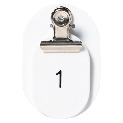 クラウン　ＣＲ－ＰＹ８０－Ｗ　ＰＰ親子札２枚ポリプロピレン番号入欠番白