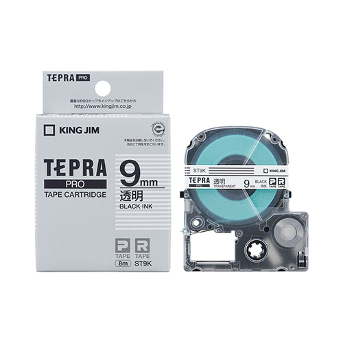 キングジム　ＳＴ９Ｋ　ＰＲＯテープカートリッジ・透明ラベル
