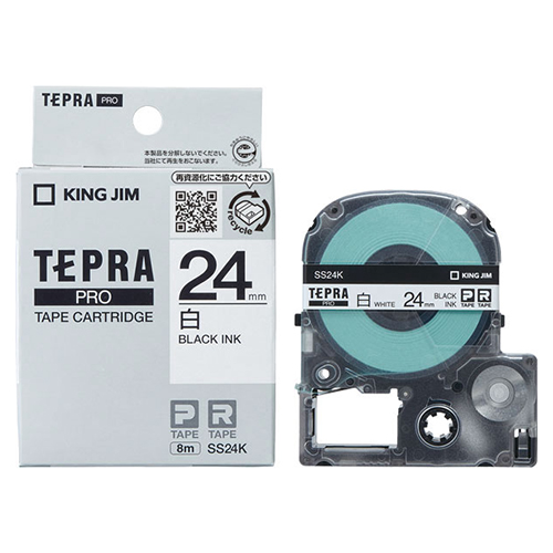 キングジム　ＳＳ２４Ｋ　ＰＲＯテープカートリッジ・白ラベル