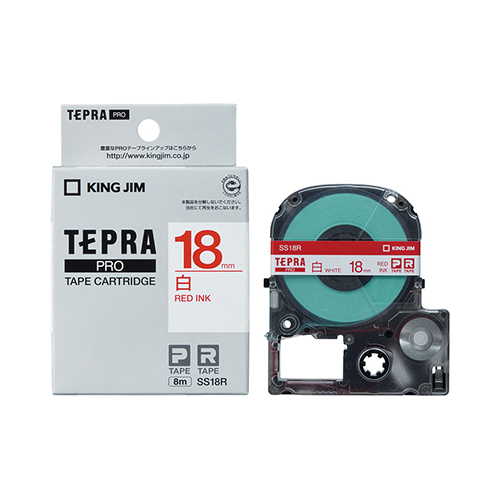 キングジム　ＳＳ１８Ｒ　ＰＲＯテープカートリッジ・白ラベル