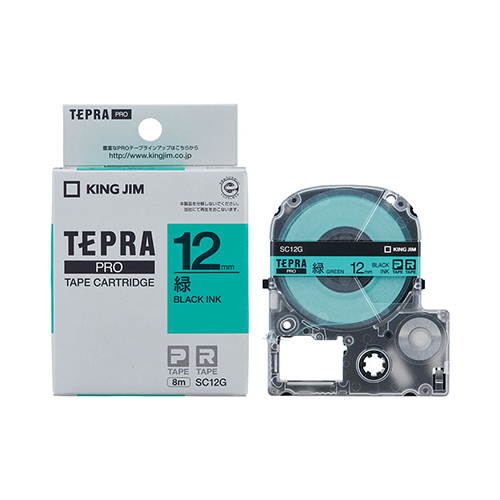 キングジム　ＳＣ１２Ｇ　ＰＲＯテープカートリッジ・カラーラベル