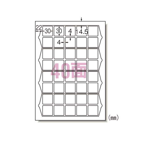 エーワン　７５２４０　ラベルシール【兼用】ＨＧ　４０面正方形