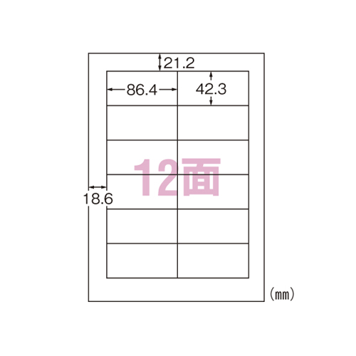 エーワン　３１０７０　屋外でも使えるサインラベルシール１２面