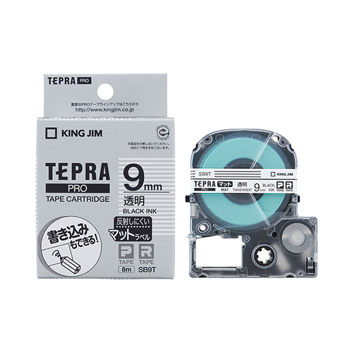 キングジム　ＳＢ９Ｔ　ＰＲＯテ－プマットラベル透明黒文字