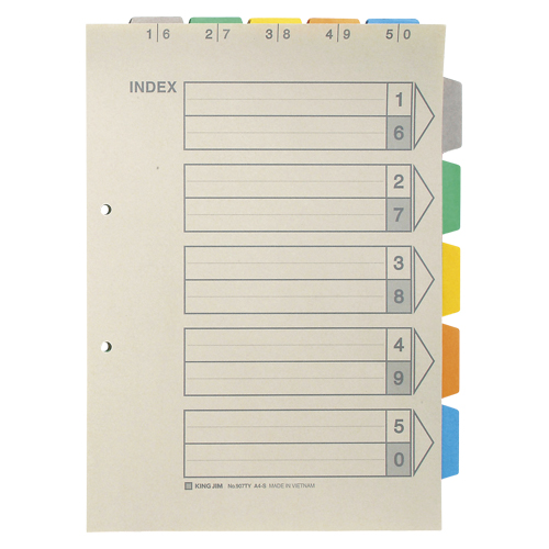 キングジム　９０７ＴＹ－５Ｋ　カラーインデックス