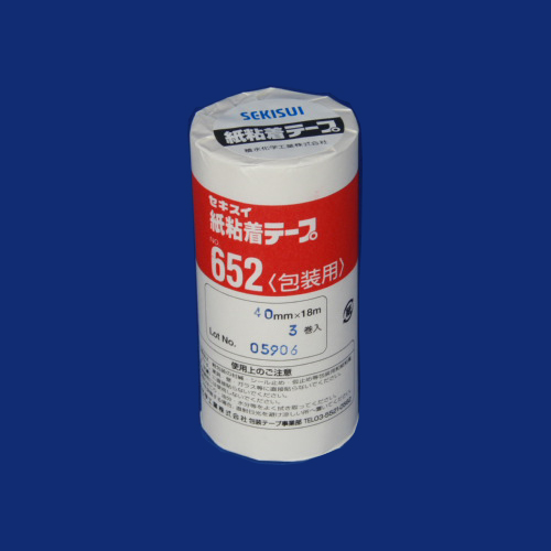 積水化学　Ｋ６５２Ｘ０８　紙粘着テープ６５２　４０Ｘ１８　３個入
