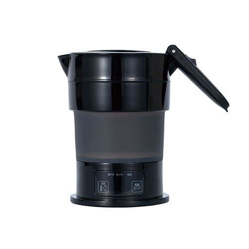 ナカバヤシ　ＭＢＥ－ＴＫ０４／ＢＫ　折りたたみケトル　多機能　６００ｍｌ　黒