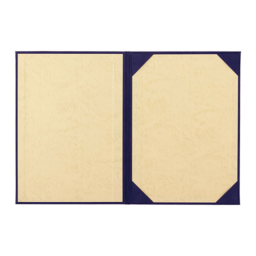 美濃商会　８２８２－０１　証書ファイル　植毛　紺　Ａタイプ