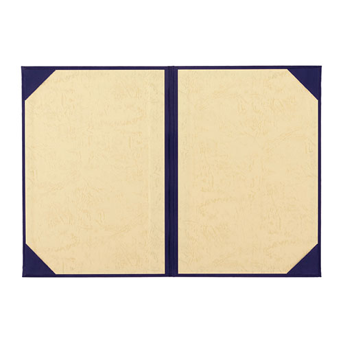 美濃商会　８２８２－０２　証書ファイル　植毛　紺　Ｂタイプ