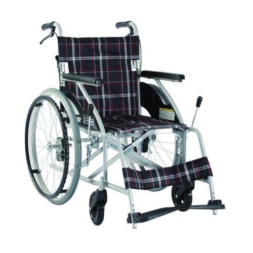カワムラサイクル　ＫＶ２２－４０ＳＢ　アルミ自走用車椅子　黒チェック【非課税】