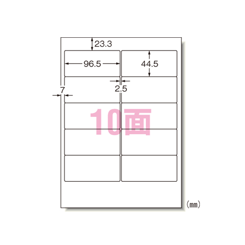 エーワン　２８１７４　パソコン＆ワープロラベル　東芝１０面