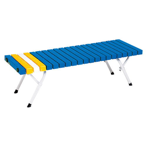 テラモト　ＢＣ－３０２－４１２－３　折りたたみホームベンチ１２５０青
