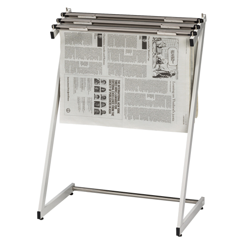 クラウン　ＣＲ－ＳＮ１３０－Ｗ　新聞架（スチール製）３段タイプ