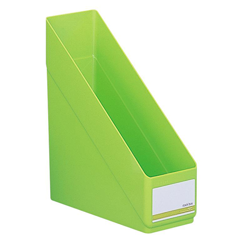 リヒトラブ　Ｇ１６１０－６　スタックボックス　Ａ４　縦型　黄緑