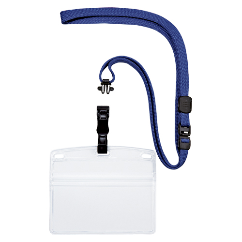 オープン　ＮＬ－６－ＢＵ　吊り下げ名札脱着式　横特大　１０枚　青