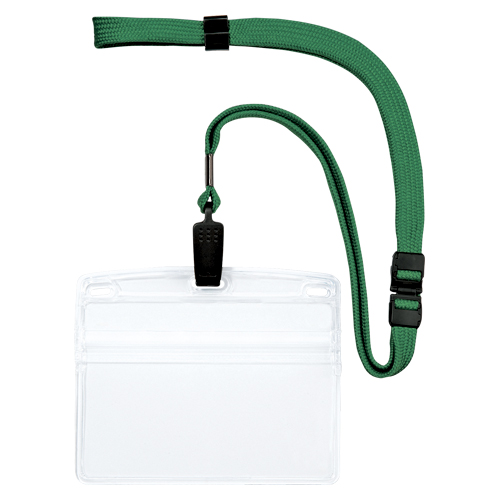 オープン　ＮＬ－２１Ｐ－ＧＮ　吊り下げ名札クリップ式　横特大　１枚　緑