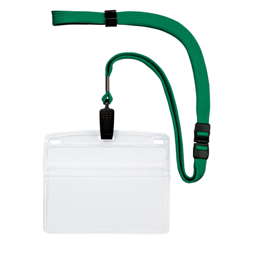 オープン　ＮＬ－２１－ＧＮ　吊り下げ名札クリップ式　横特大１０枚　緑