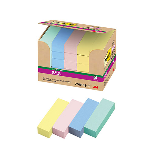 スリーエム　７００１ＳＳ－Ｋ　ポストイットエコノ強粘着見出２５個パステ