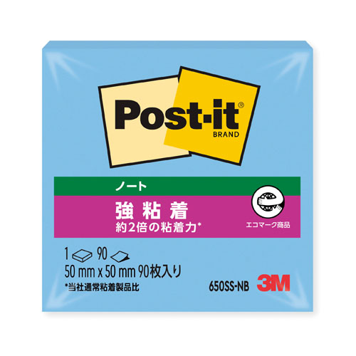 スリーエム　６５０ＳＳ－ＮＢ　ポストイット強粘着ノートパステル　ＮＢ