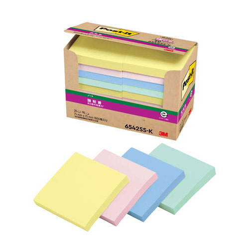 スリーエム　６５４２ＳＳ－Ｋ　ポストイットパワーパック強粘着ノート２０