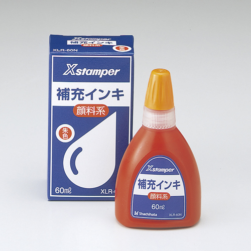 シヤチハタ　ＸＬＲ－６０Ｎシユイロ　顔料系インキ６０ＭＬ　朱