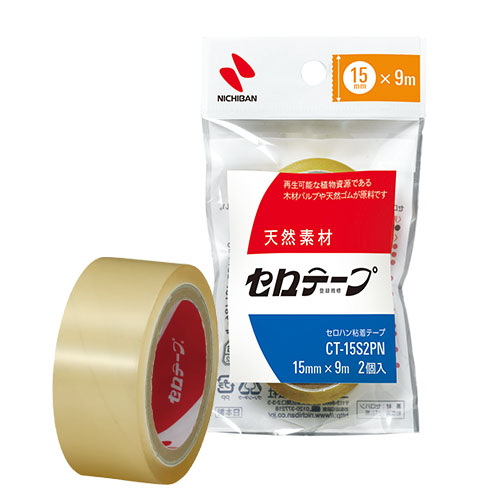 ニチバン　ＣＴ－１５Ｓ２ＰＮ　セロテープ　小巻２巻パック　１５ｍｍ
