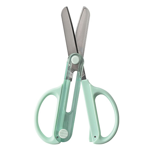 クツワ　ＳＳ１２２ＭＴ　キャップ一体こどもハサミ（ミント）