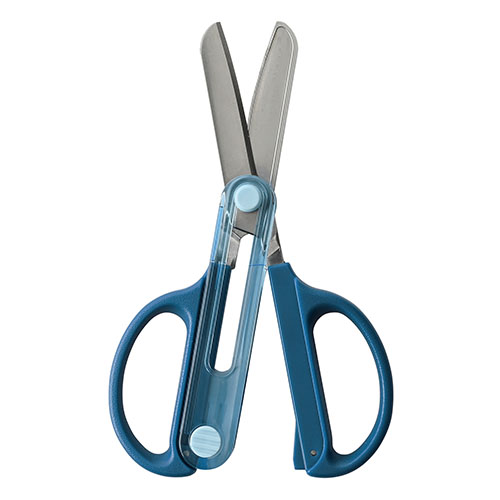 クツワ　ＳＳ１２２ＮＢ　キャップ一体こどもハサミ（ネイビー）