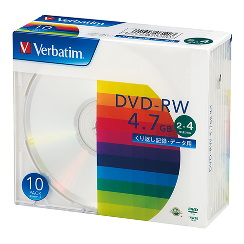 バーベイタム　ＤＨＷ４７Ｙ１０Ｖ１　データ用ＤＶＤ－ＲＷ　２－４倍速