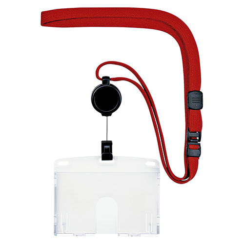 オープン　ＮＬ－７Ｐ－ＲＤ　吊り下げ名札　リール式ハードＩＤ１枚　赤