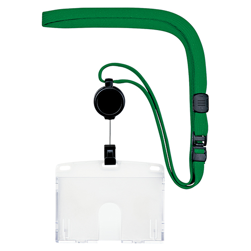 オープン　ＮＬ－７Ｐ－ＧＮ　吊り下げ名札　リール式ハードＩＤ１枚　緑