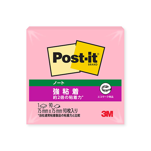 スリーエム　６５４ＳＳ－ＰＰＫ　ポストイット　強粘着ノート