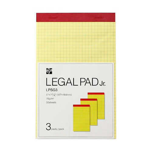 伊東屋　ＬＰＳＧ３　リーガルパッドＪｒ．　３冊パック　方眼