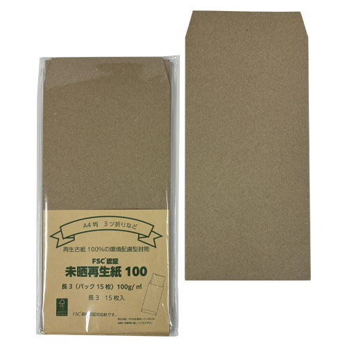 寿堂　１０６０６　長３再生１００％未晒クラフト１００ｇ１５