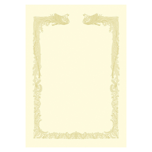 ササガワ　１０－１４７８　ＯＡ賞状用紙　雲なしＢ４判横クリーム